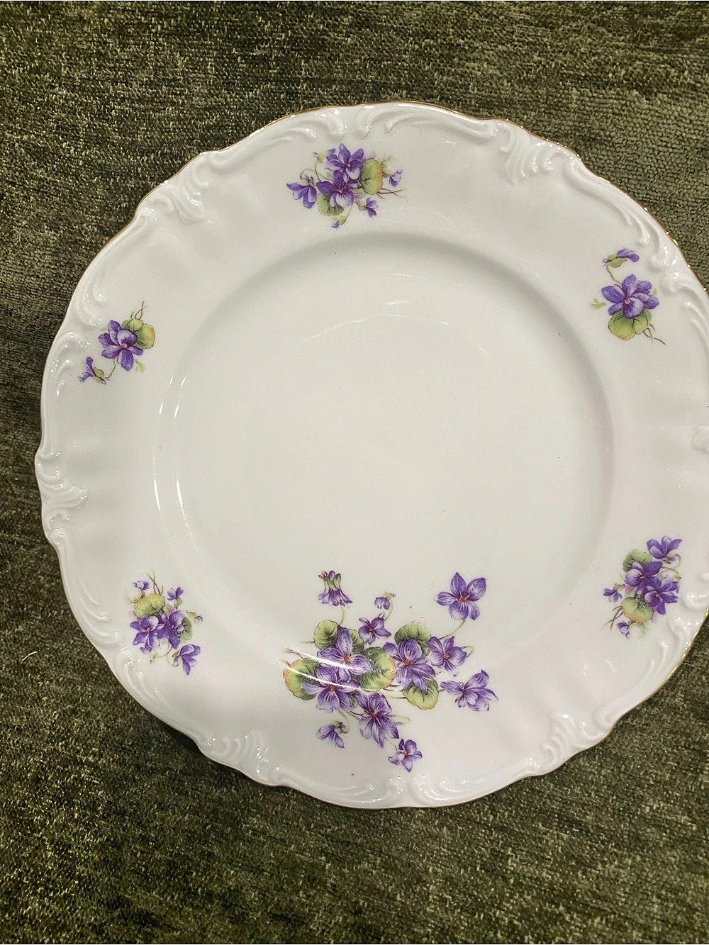 Winterling Floral Salad Plate White & Purple